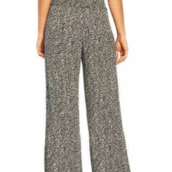 New!! Three Dots Women's Printed Relaxed Fit Wide Leg Pull-On Pants - Picture 4 of 4